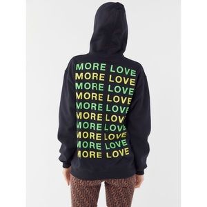 urban outfitters “more love” hoodie sweatshirt